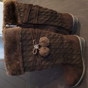 Michael Kors Kendall Suede Sweater Boots Sz 3